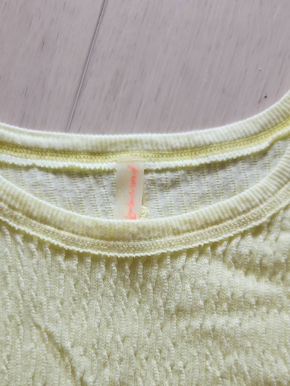 FP Movement Pale Yellow Ribbed Cropped Tee - Picture 2 of 9